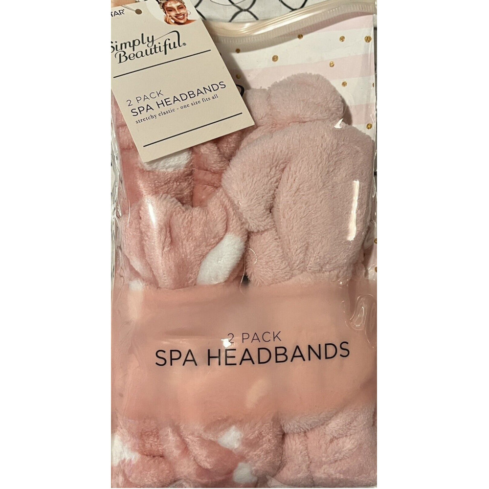 Vivitar Simply Beautiful 2Pack Headbands Bath SPA Make Up. One Size Fits All NWT